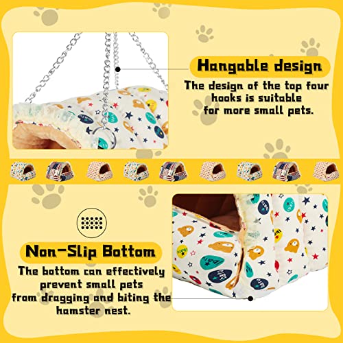 Bonjin Hamster Guinea Pig Supplies Bed Accessories House, Cozy Bed House Cusion Fleece Hut Hanging Hammock, Cute Toy Nest For Small Animal Mice, Hedgehog Cage Supplies Chinchilla Ferret Rat Gerbil #TOP3