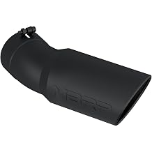 MBRP T5154BLK Black Angled Rolled End Tip, 6" O.D., 5" Inlet, 15 1/2" in Length, 30 Degree Bend