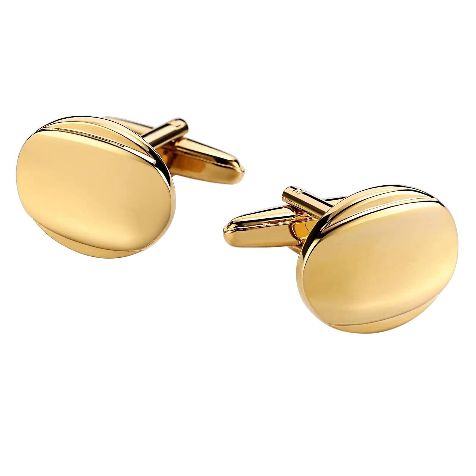 Homxi Gemelos Camisa Hombre Hermano,Gemelos Acero Inoxidable Hombre Oval Gemelos de Oro/Plata para Boda Traje Gemelos