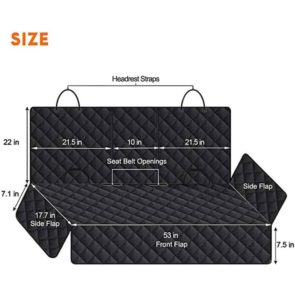 Funda para Asiento De Coche Perros para Mustang/Mustang Mach-E/Puma/S-MAX, ArañAzos E Impermeable Funda para Protector Asiento Trasero De Coche Perros