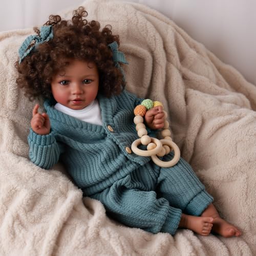 Muñeca Reborn Black Girl 20 Pulgadas BABESIDE miniatura 4