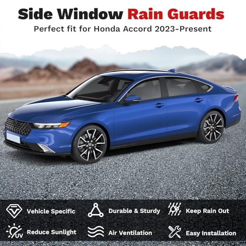 Image of Canvcle Accord Rain Guards - Window Visors for Honda Accord 2023-2025 2026