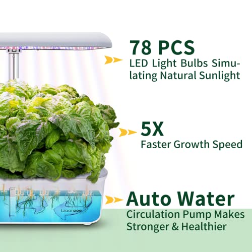 Hydroponics Growing System Indoor Garden, Indoor Gardening System with 14 Pods, WiFi Indoor Herb Garden, Herb Garden Kit Indoor with Grow Light, Adjustable Height Up to 20", Auto Pump, 5L Water Tank - Image 6