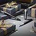 Parker IM Duo Gift Set with Ballpoint Pen & Fountain Pen | Gloss Black with Chrome Trim | Blue Ink Refill & Cartridge | Gift Box