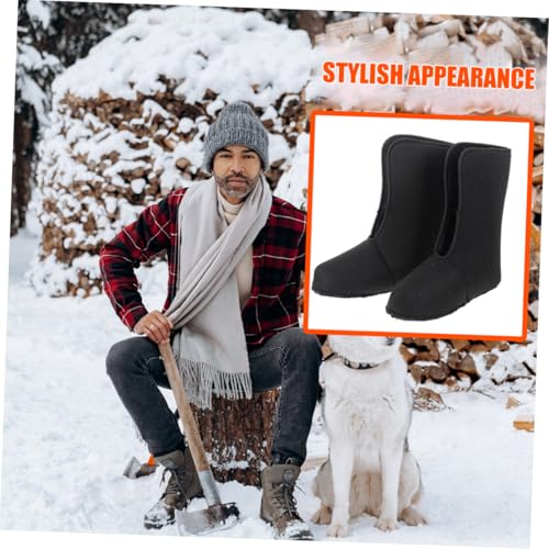 Thermal Boot Inserts Fleece-lined Liners for Snow Boots Shoes Men's Outdoor Winter Comfort3