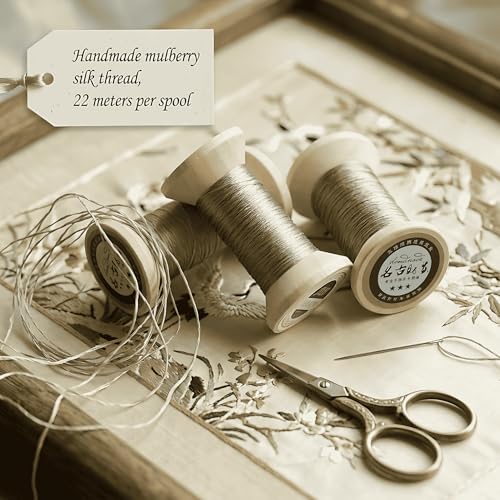 Image of Natural 100% Mulberry Handmade Embroidery Silk Thread Silk Floss (32)