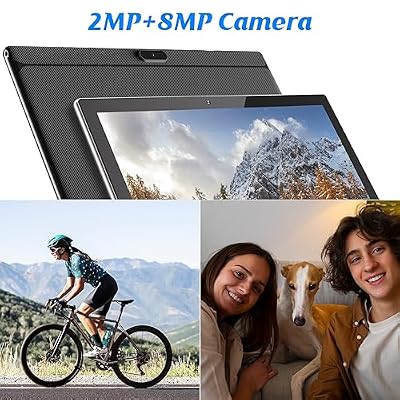10 inch Tablet with Keyboard 2 in 1 Tablet Android 15 Tablets Include Case Mouse Stylus 6000mAh battery 8GB+32GB Support 1024GB Expandable 10.1 Tableta, 2MP+8MP Dual Camera WiFi-6 Bluetooth Tablets