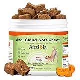 Aietibia 180 Chew Anal Gland Soft Chews for Dogs-Help Reduce Scooting with Pumpkin&Digestive Enzymes Probiotics Fiber Supplement-Bacon Flavor