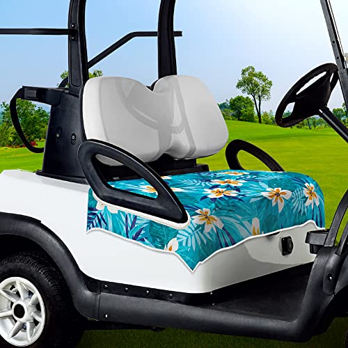 Enyorsel Golf Cart Seat Covers, 100% Microfiber Golf Cart Seat Towel/Blanket With Tropical Flowers Style, 52X32'', Fits All Golf Cart, Ezgo, Yamaha, Club Car Of 2-Seat Golf Carts, Machine Washable #TOP1