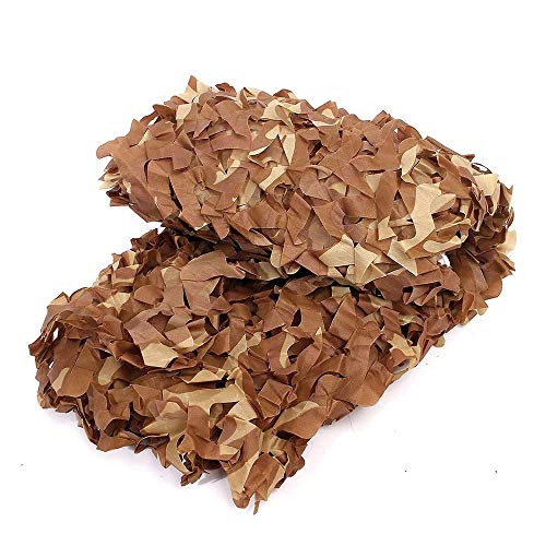 Filet de Camouflage Militaire Sable, Grande Taille, Filet d'ombrage, 1.5x5M 2x3M 3x4M 2x6M 3x6M 4x4M 4x5M 4x6M 5x5M 5x6M 6x6M 7x7M 7x8M 8x8M 9x9M 10x15M 10x20M