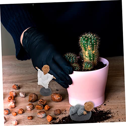 Yardenfun 12Pcs Monk Landscape Ornament Miniature Ornaments Car Dashboard Accessories Outdoor Statues Miniature Monk Figure Mini Sand Garden Accessories Happy Buddha Statue Monk Statue Baby #TOP3