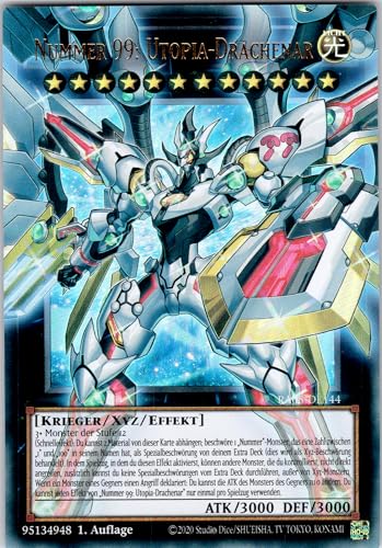 Nummer 99: Utopia-Drachenar - RA05-DE144 - Full Art/Extended Art Card Ultra Rare - Deutsch - 1. Auflage - Yugioh - Rarity Collection 5 - mit RC-Fieldcenter