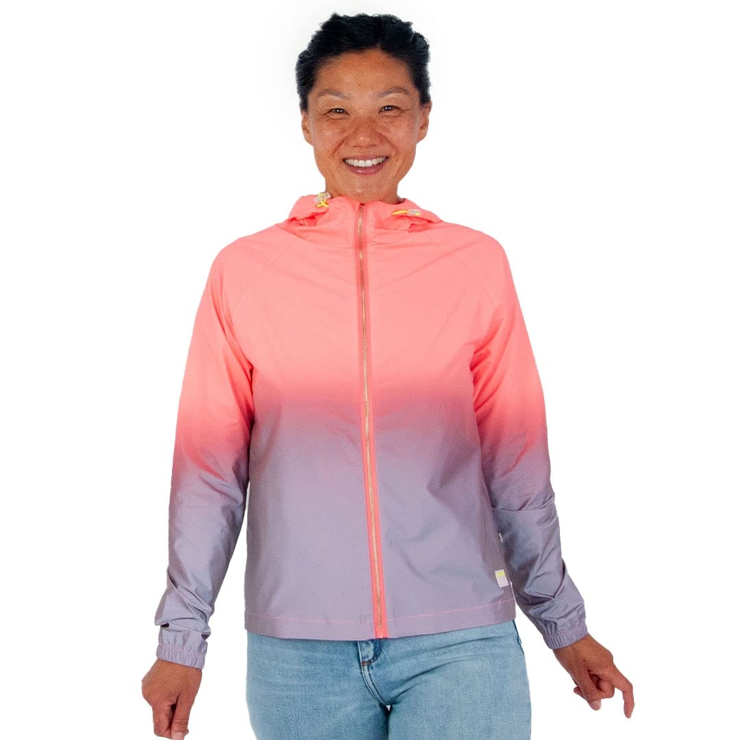 GOFLUO - Billie Reflektorweste - Warnweste - Reflektierende Weste - Sichtbar im Dunkeln für Wanderer, Joggen, Fahrrad - Coral Reflective -