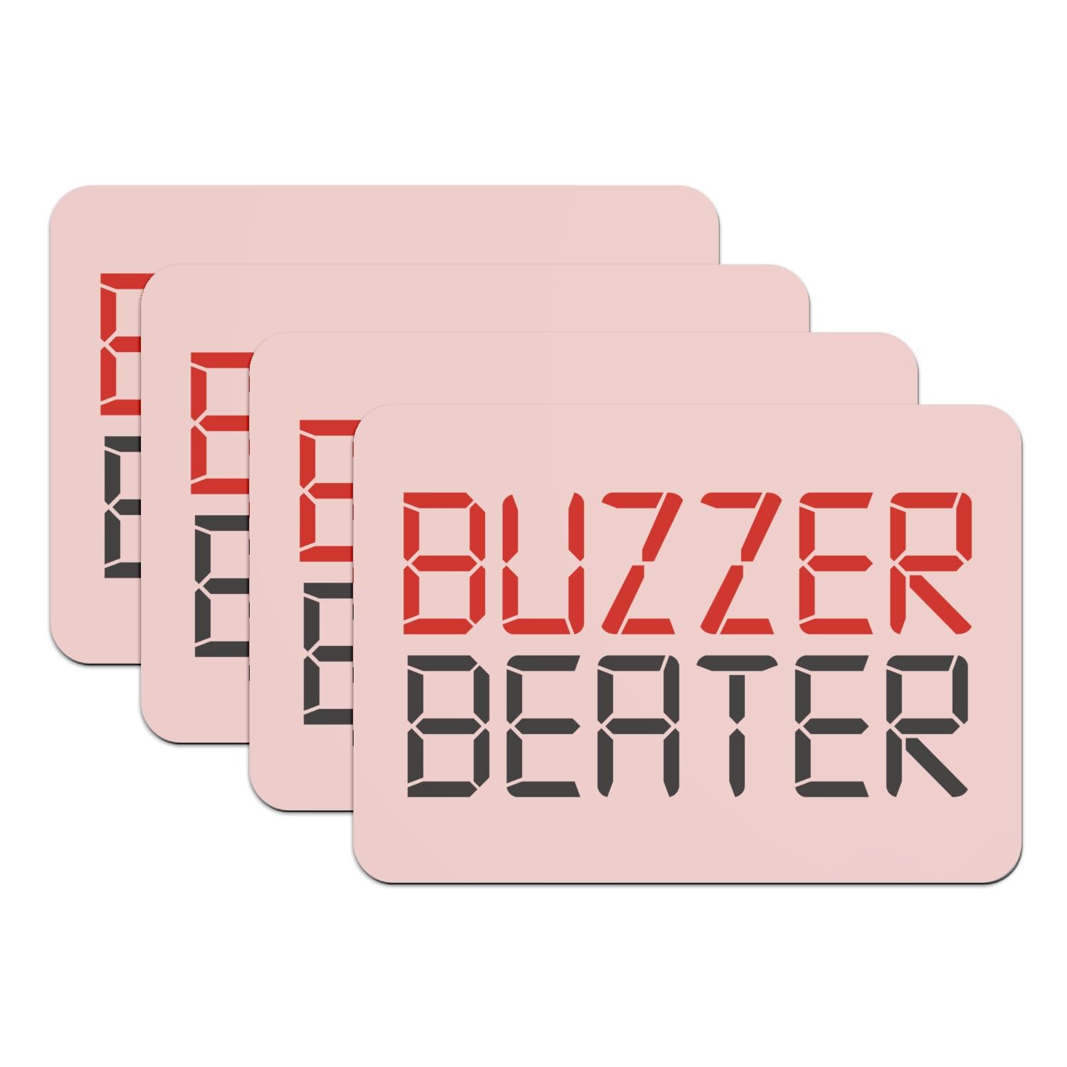 Buzzer Beater Sport basketball set de table caoutchouc rose anti-tache lot de 4