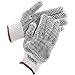 Global Industrial PVC Dot Knit Gloves, Double-Sided, Black, Large, 1-Dozen