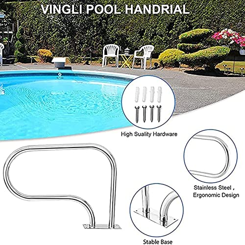 Rampe de Piscine, Rampe Facile à Installer (1 pièce), Rampe d'escalier pour Spa (épaisseur 1,5 mm) ()