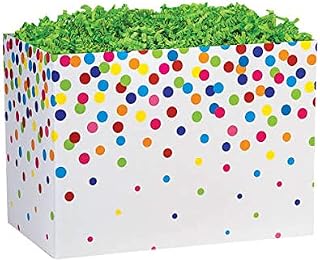 All Occasion Gift Basket Box - Rainbow Confetti - Pack of 6-6.75 x 4 x 5