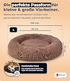 Belune® Hundebett [mit waschbarem Bezug] - Das Original - [L, 100cm, Braun] Hundekorb, Katzenbett, Hundekörbchen, Dog Bed, Flauschiges Hundebett für große, mittelgroße & kleine Hunde