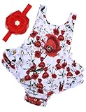 PrinceSasa Floral Infant Little Baby Girl Onesie Ruffled Toddler Girl Romper9EPA35B,13-24 months(Size L)