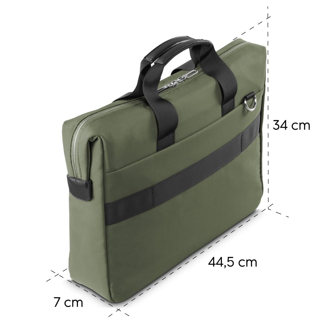 Hama | Maletín para portátil 15,6 pulgadas (funda protectora ordenador resistente acolchada compartimento tablet 12,9 bolso portátil 16 pulgadas bandolera ajustable maleta de 13 litros) verde
