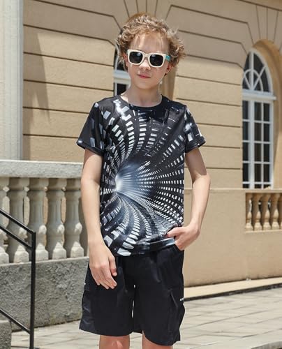 Image of uideazone Tshirts for Boys Kids Short Sleeve T-Shirt 3D Graphic Tee Shirts Tops Clothes 4-16 Years