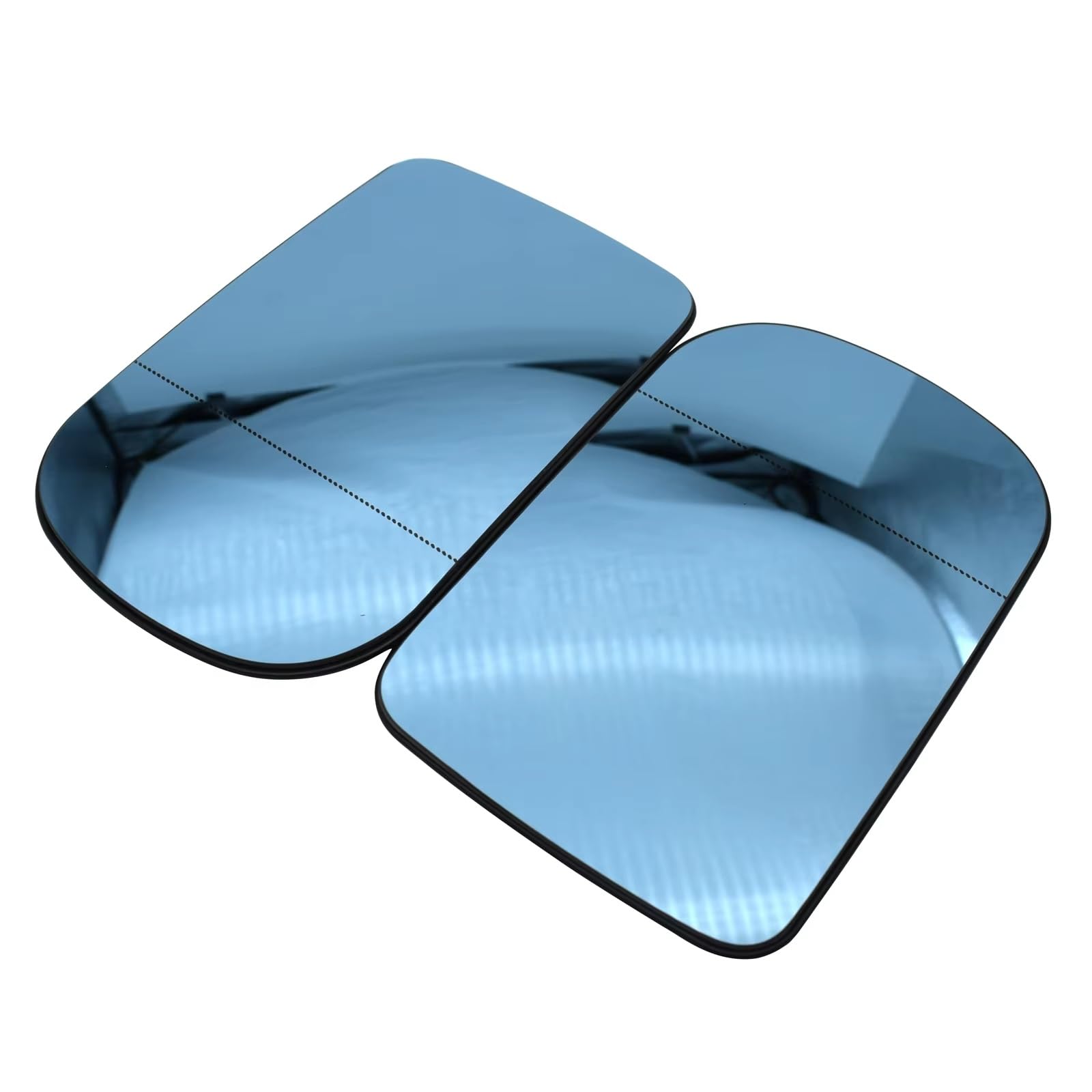 Universelles Spiegelglas Kompatibel Mit Für 5 Series E39 2000 2001 2002 2003, Fahrer- Und Beifahrertür-Seitenspiegelglas Beheizt Blau Mit Platte