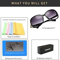Vista 7 de Lentes de sol polarizados para mujer, lentes de sol modernos y elegantes, con protección UV