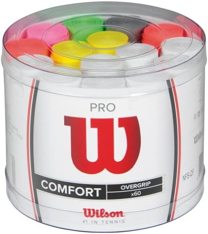 WILSON Sporting Goods Pro Overgrip 60 pack Tennis Grip - Assorted, 60 pack