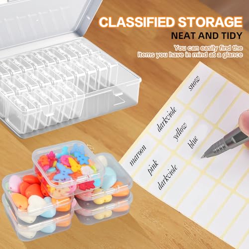 Image of Bead Organizer, 31 Mini Clear Jewelry Organizer and Hinged Lid Bead Storage Containers, Ideal for DIY Jewelry Crafts, Screws and Small Parts Craft Storage.
