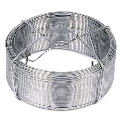 Flandria - Alambre metálico de acero galvanizado, 1,1 mm x 50 m, bobina de alambre metálico