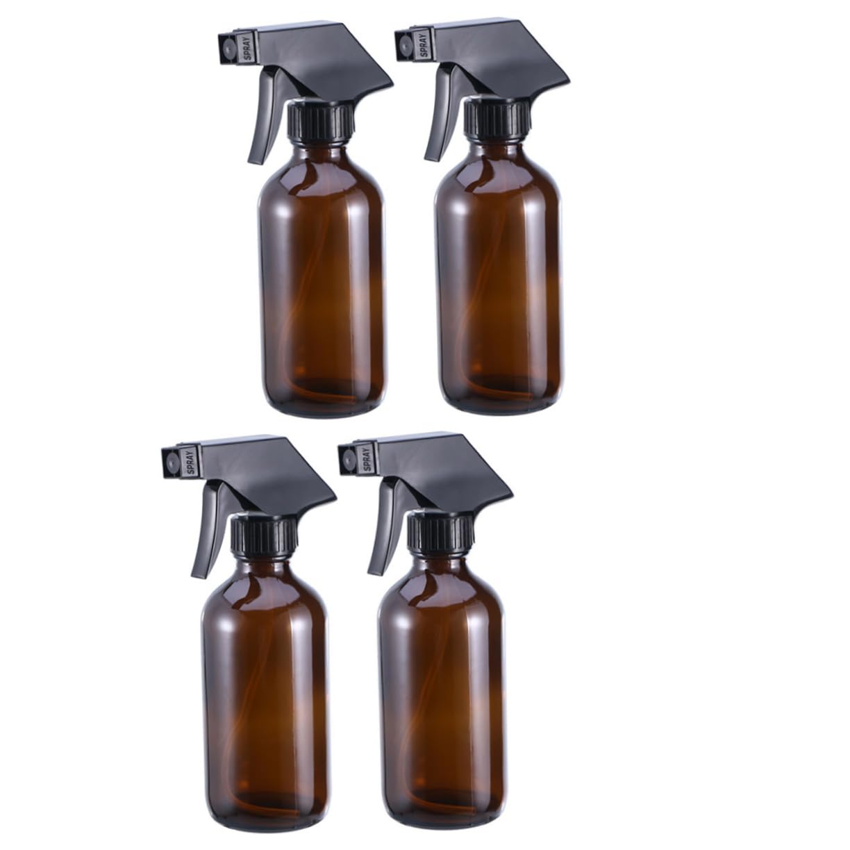 FRCOLOR Sprühflaschen Arbeitsersparend 4 Stück aus Glas und Pp Braune 250ml Leicht zu Bedienen für Friseursalon und Reinigungsmittel