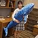 WENYING 55–130 cm Riesen-Traumwalhai-Plüschtier, gefüllte Blauwal-Puppe, niedliches Plüschkissen, niedliches Sofakissen, schöne Geschenke für Kinder, 55 cm