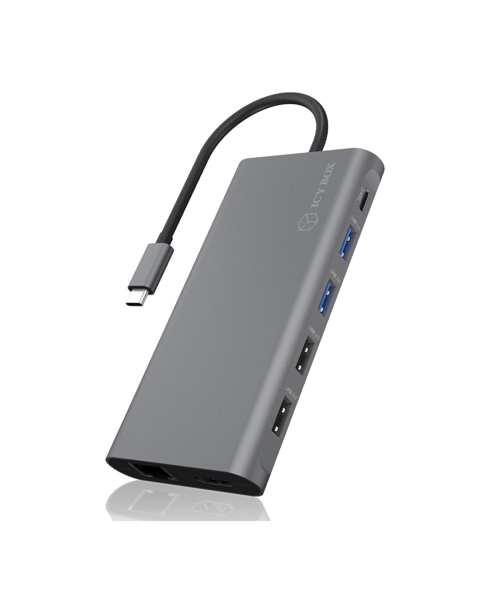 ICY BOX USB-C Docking Station (11-in-1) Triple Monitor 2 HDMI and 1 DP , Laptop Docking Station with Dual HDMI + DisplayPort (4 USB Ports, Gigabit Ethernet, 100W PD), IB-DK4050-CPD