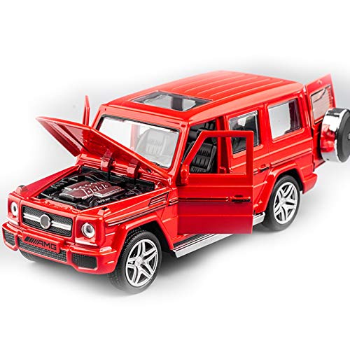 Modelo De Coche Famoso 1:32 Aleación Pull Back Modelo De Coche De Juguete Luz De Sonido Coche De Juguete para G65 SUV AMG Juguetes para Niños Regalo (Color : Rojo) Cover