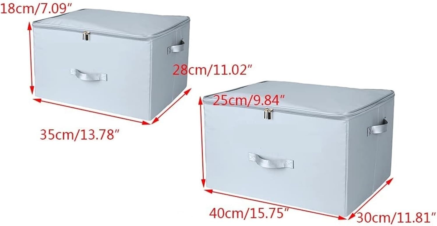 Storage Bins Clothes Quilt Storage Bag Household Underwear Bedding Storage Foldable Storage Container(Blue,40cm)