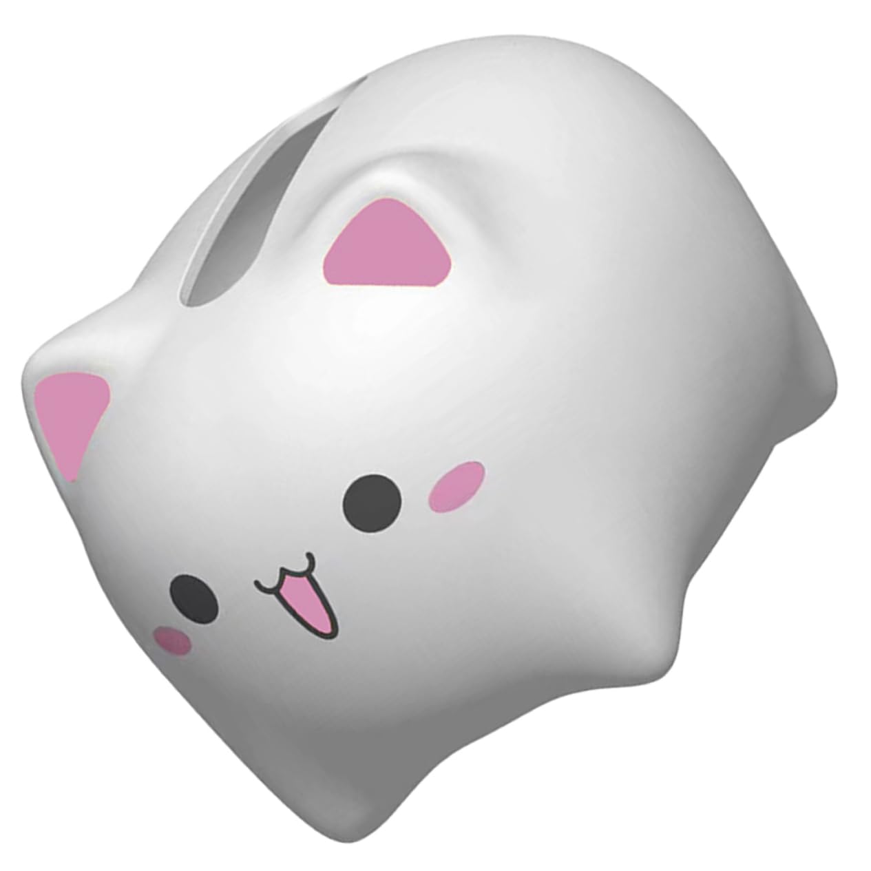 LIFKICH Adorable Cat Shape Tissue Organizer Decorative Tissue Box Large Internal Storage Simple Open Smooth Surface