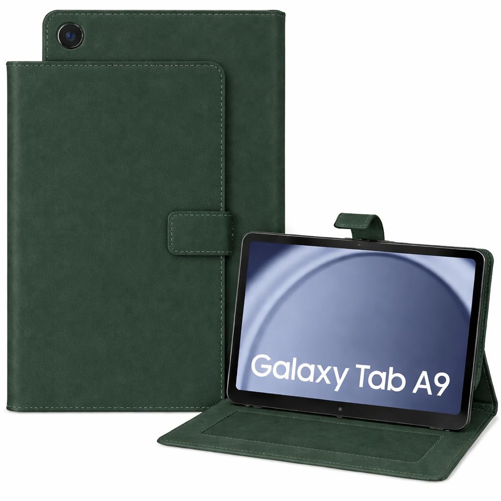 Cover for Samsung Galaxy Tab A9 8.7 Inch, Leather Flip Stand Case, Stand Function, Professional Theme [SM-X110/X115/X117] (Grey) — Amazon image 6