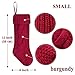 LimBridge Christmas Stockings, 6 Pack 15 inches Small Size Cable Knit Knitted Xmas Rustic Personalized Stocking Decorations for Family Holiday Season Decor, Cream or Burgundy