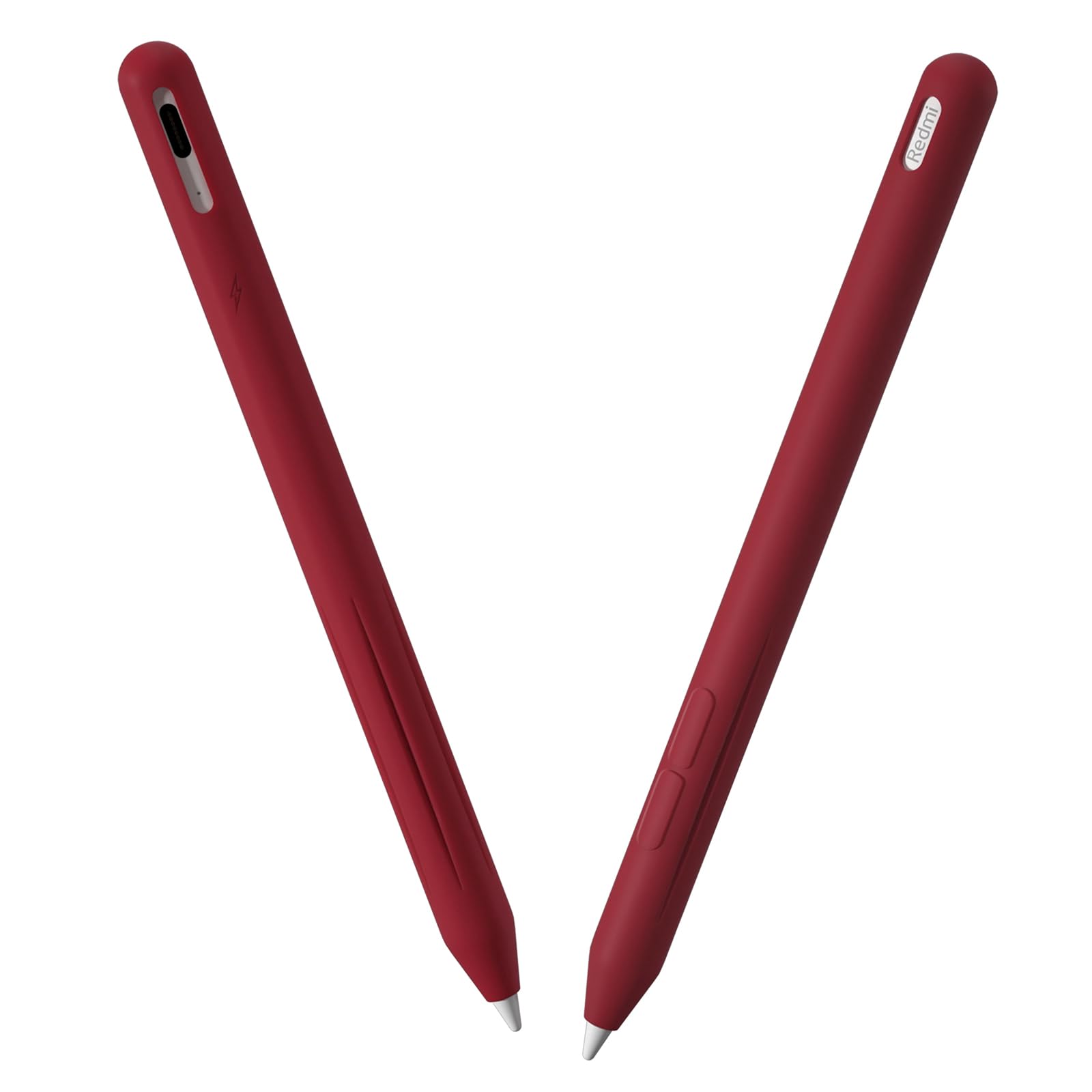 Oboe Silicone Pencil Case Skin Cover 'Compatible with' Redmi Smart Pen for Redmi Pad Pro Pen Case (Wine Red) [Stylus Pencil is NOT Included]-image-45