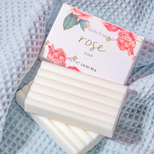 Set de Baño Mujer, Body & Earth Caja de Rgalo Mujer 5 Piezas Fragancia a Rosas Incluye Gel de Ducha, Manteca Corporal, Crema de Manos, Loción Corporal y Jabón Cestas Regalo Mujer Ideal para Hogar Spa - Image 3
