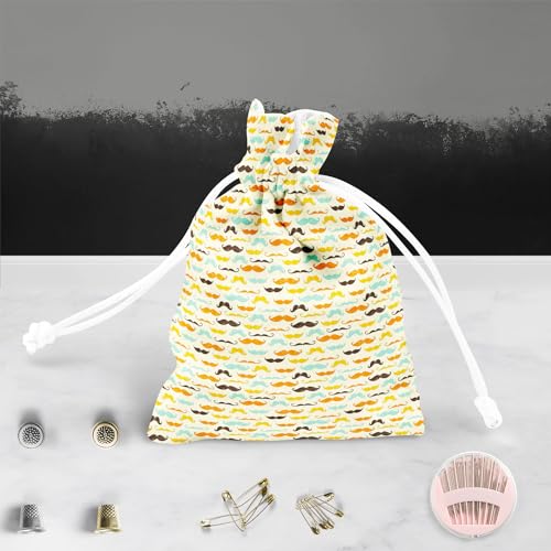 Image of ArtzFolio Vintage Mustache D2 | Pouch Wrist Potli Bag | Bag for Weddings & Casual Parties