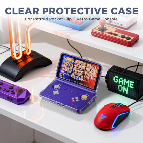 Image of for Retroid Pocket Flip 2 Retro Game Console Protective Case,Clear TPU Cover Compatible with Retroid Pocket Flip 2,Shockproof Drop-Proof Game Console Case Cover (Clear)