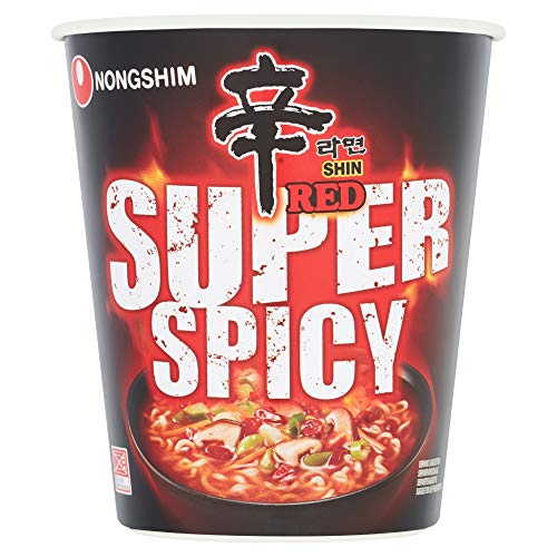 NONG SHIM Fideos Instantáneos En Vaso Red Shin Ramyun, Super Spicy 68 g
