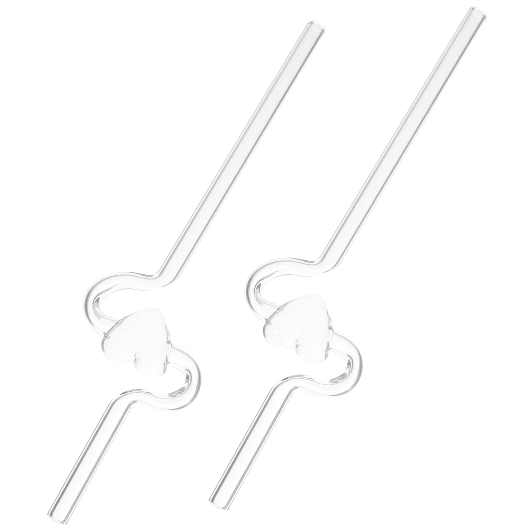 Popotes de vidrio reutilizables con forma para batidos densos y cócteles