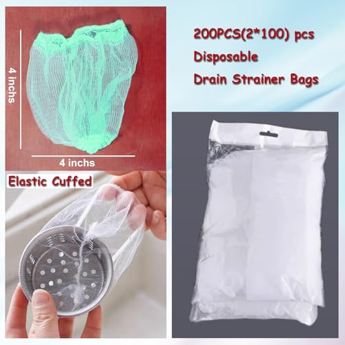 200 bolsas desechables para colador de fregadero miniatura 3