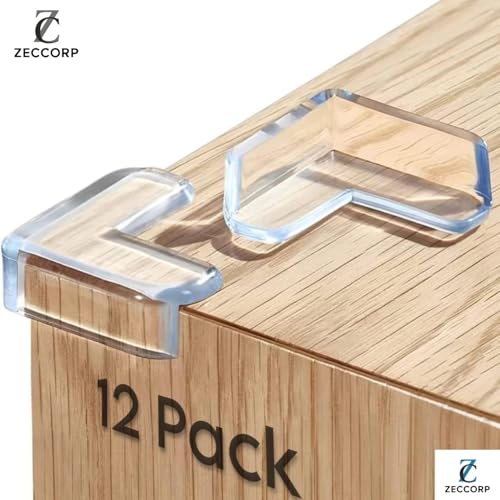 Image of Zeccorp Baby Safety Combo - 12-Pack Corner Guards + 4M Edge Protector Strip | Soft Silicone Cushion for Child Safety | Baby Proofing for Furniture, Desks & Sharp Corners | Durable & Transparent