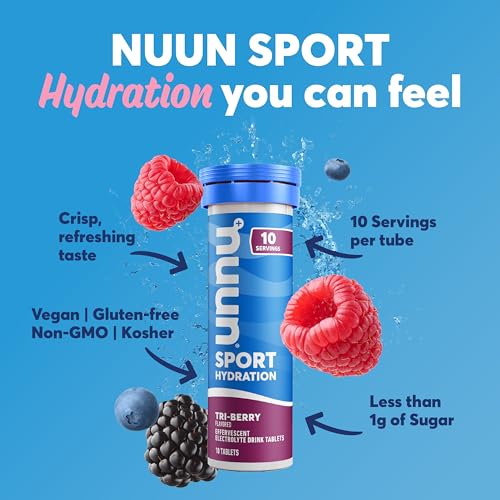 Nuun Sport: Electrolyte Drink Tablets, Tri-Berry,10 Count (Pack of 4) - Image 3