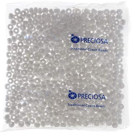 Preciosa Czech Seed Beads 32/0 (8mm) Chalk White - 250g Bulk Bag Beads for Jewelry Making and Crafts