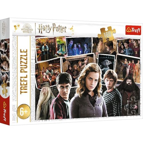 Trefl - Harry Potter et Ses Amis - Puzzle 160 éléments - Puzzles avec Les Films Harry Potter, Collage, Divertissement Créatif, Amusement pour Les Enfants à Partir de 6 Ans