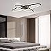 Produktbild LED Dimmbar Deckenleuchte Modern Schwarz Wohnzimmerlampe Warmweiß/Neutralweiß/Kaltweiß 70W Innen Dekorative Deckenbeleuchtung für Wohnzimmer, Schlafzimmer, Küche und Büro